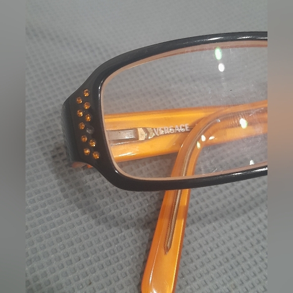 VERSACE GLASSES FRAME eyeware black and orange glasses - Picture 4 of 7